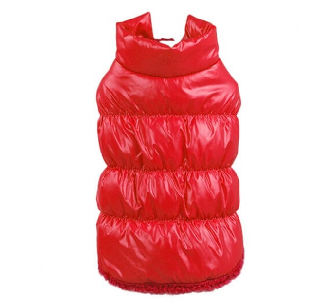 Куртка «Дутик» для собак красная, размер S