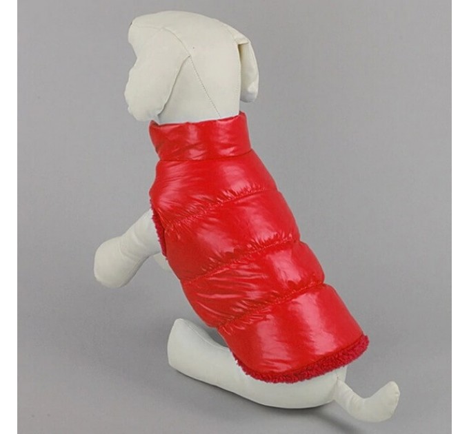 Куртка «Дутик» для собак красная, размер L