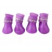 Непромокаемые резиновые сапожки для собак фиолетовые, размер XL