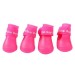 Непромокаемые резиновые сапожки для собак розовые, размер XL