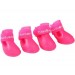 Непромокаемые резиновые сапожки для собак розовые, размер 2XL