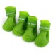 Непромокаемые резиновые сапожки для собак зеленые, размер S