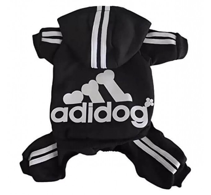Спортивный костюм для собак «Adidog», черный, размер XS