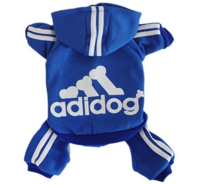 Спортивный костюм для собак «Adidog», синий, размер S