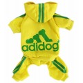 Спортивный костюм для собак «Adidog», желтый, размер XS