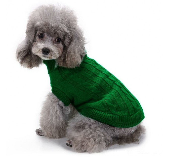 Свитер для собак «Премиум», зеленый, размер XS