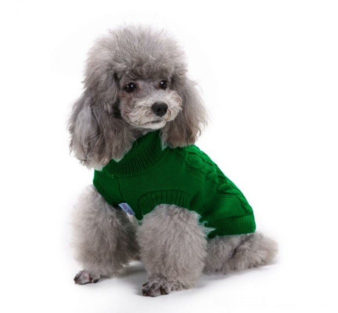 Свитер для собак «Премиум», зеленый, размер L