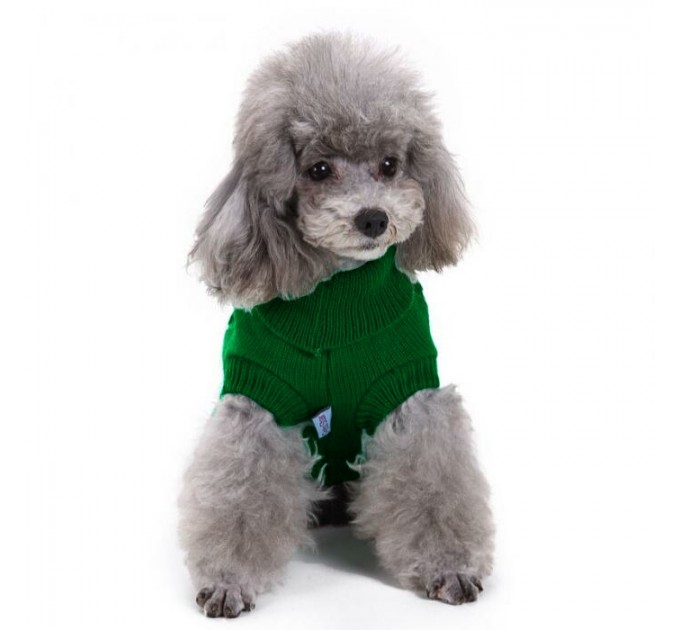 Свитер для собак «Премиум», зеленый, размер S