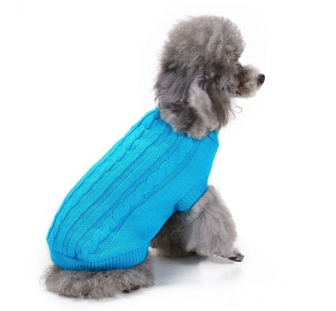 Свитер для собак «Премиум», голубой, размер L