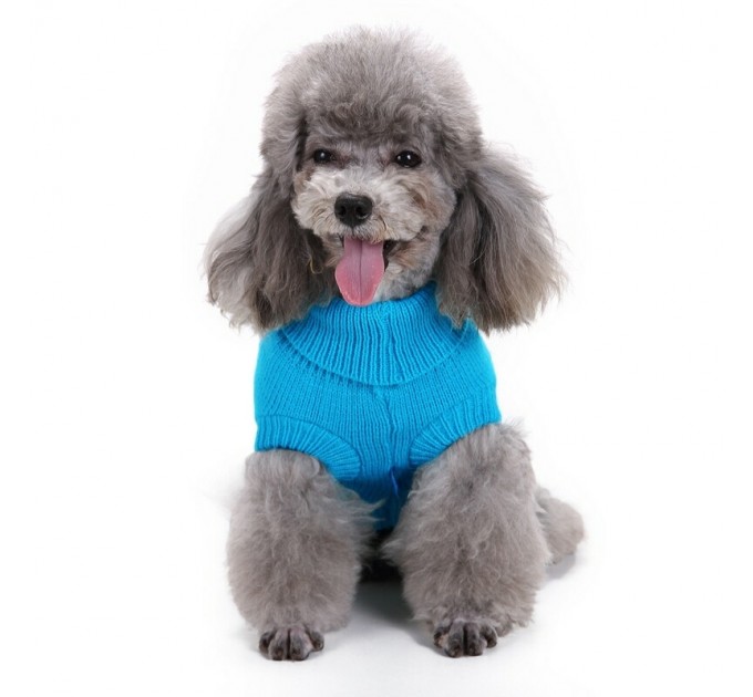 Свитер для собак «Премиум», голубой, размер M