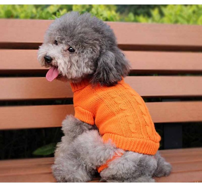 Свитер для собак «Премиум», оранжевый, размер L