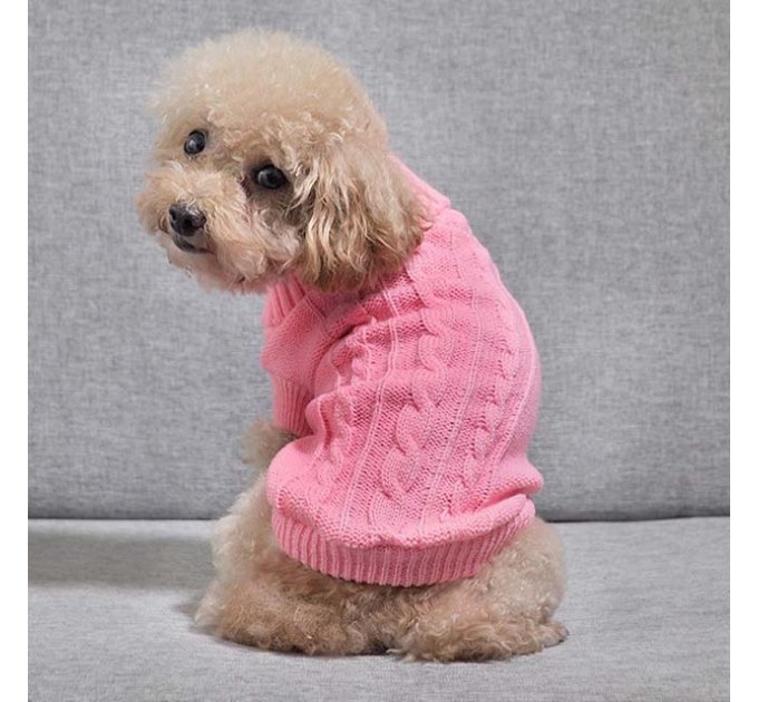 Свитер для собак «Премиум», розовый, размер L