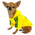 Толстовка Adidog для собак желтая, размер S