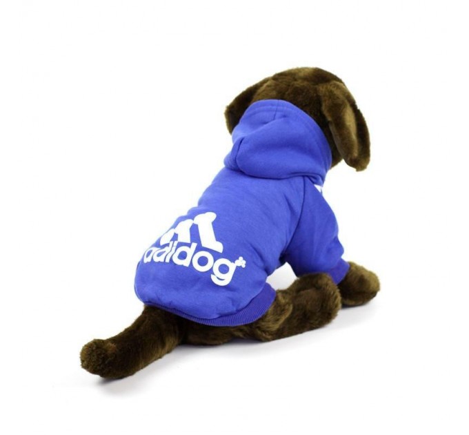 Толстовка Adidog для собак синяя, размер 2XL
