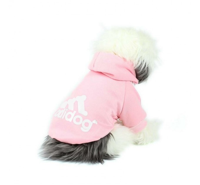 Толстовка Adidog для собак розовая, размер 2XL