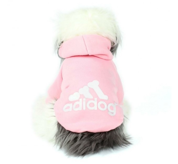 Толстовка Adidog для собак розовая, размер 4XL