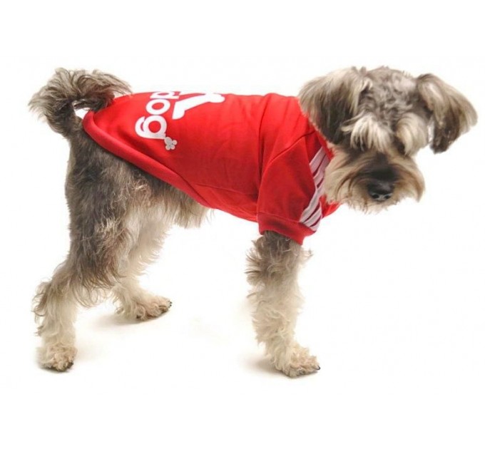 Толстовка Adidog для собак красная, размер 3XL
