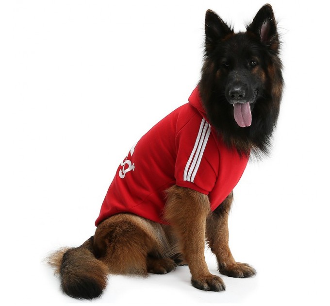 Толстовка Adidog для собак красная, размер XS