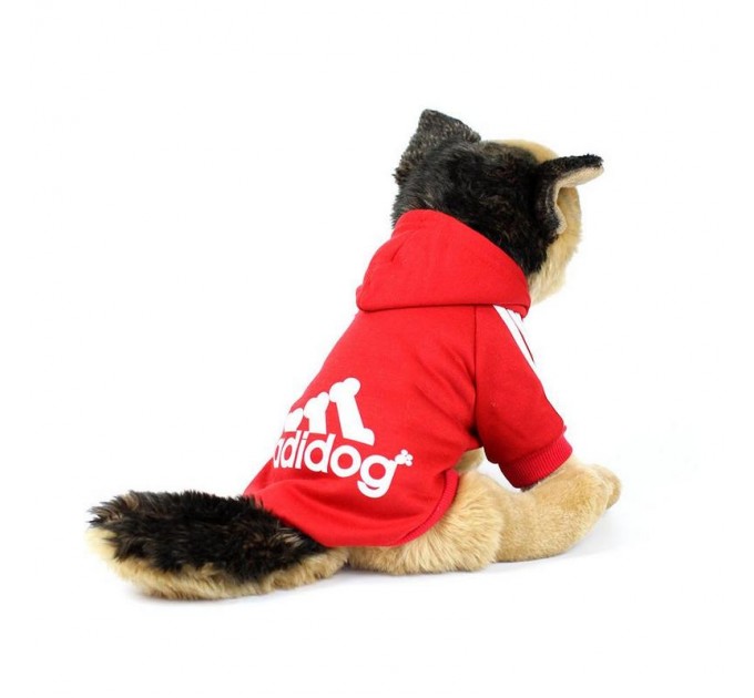 Толстовка Adidog для собак красная, размер L