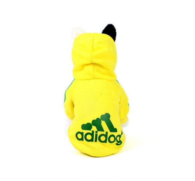 Толстовка Adidog для собак желтая, размер XL