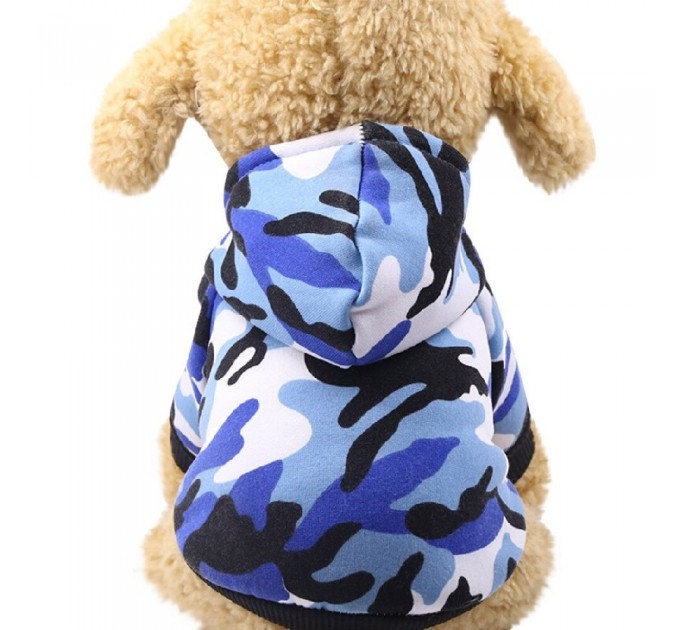 Толстовка для собак «Камуфляж», синяя, размер XL