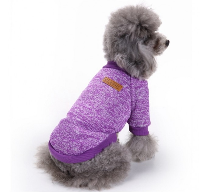 Джемпер для собак «Классик», фиолетовый, размер M