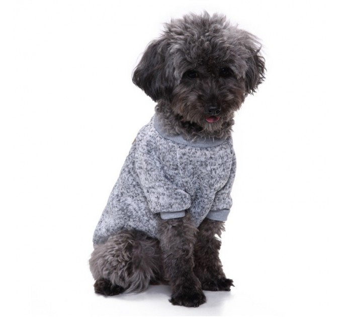 Джемпер для собак «Классик», серый, размер M