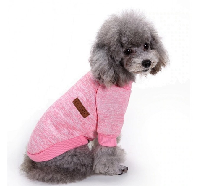 Джемпер для собак «Классик», розовый, размер M