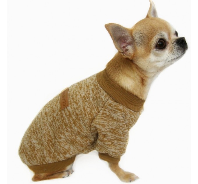Джемпер для собак «Классик», коричневый, размер XS